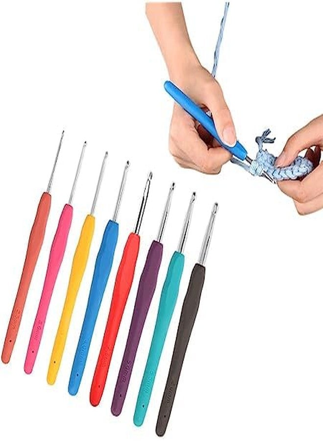 GEMSY مجموعة كروشيه متكاملة من GEMSY | مجموعة من 52 قطعة للحرفيين من جميع المستويات | مجموعة إبر كروشيه، شريط قياس بالبوصة، قاطع، إبر وإكسسوارات | مثالية للكروشيه والنسيج والمشاريع اليدوية | اصنعها بنفسك - Image 3